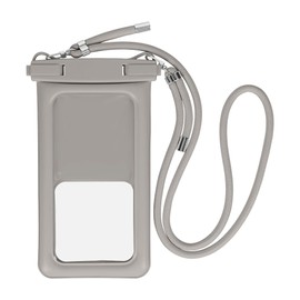 Owtec OWL-WPCSP10R-GY Waterproof Case, Floating in Water, Nuance Color, Completely Dustproof, Waterproof, IP68 Certified, Latte Grade,