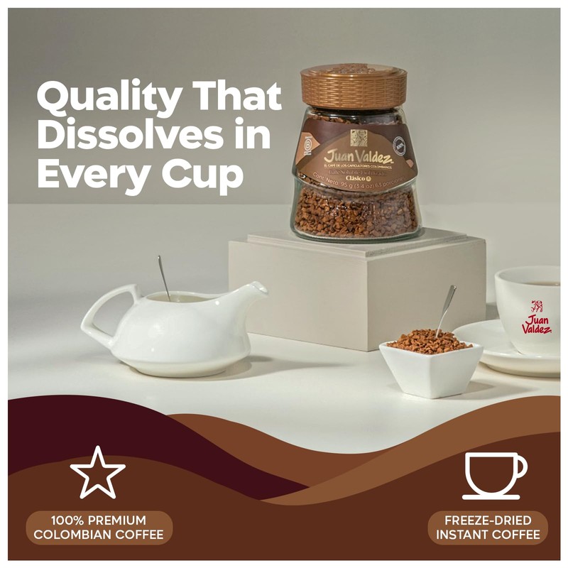 Juan Valdez Freeze-Dried Instant Coffee - Classic Flavor | 100%