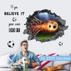 Large 3D Football Wall Sticker Soccer Wall Stickers for Bedrooms