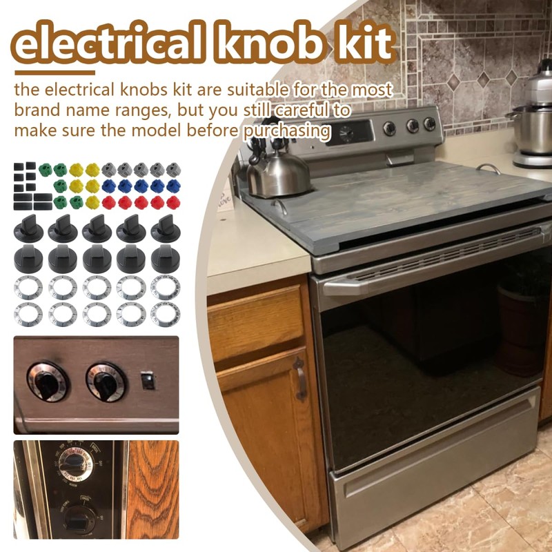 2025 New Electric Range Burner Knob Kit K-N002 R-KE Electric