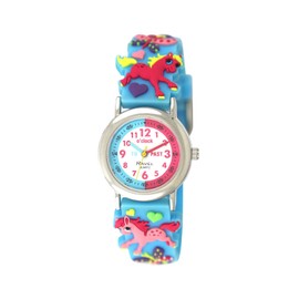 Ravel - Children's Pony Time Learning Clock - Analogue Quartz Movement - R1513.93 - Sky Blue, Strap.