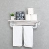 MBQQ Industrial Pipe Shelf,Rustic Wall Shelf with Towel Bar,24" Farmhouse