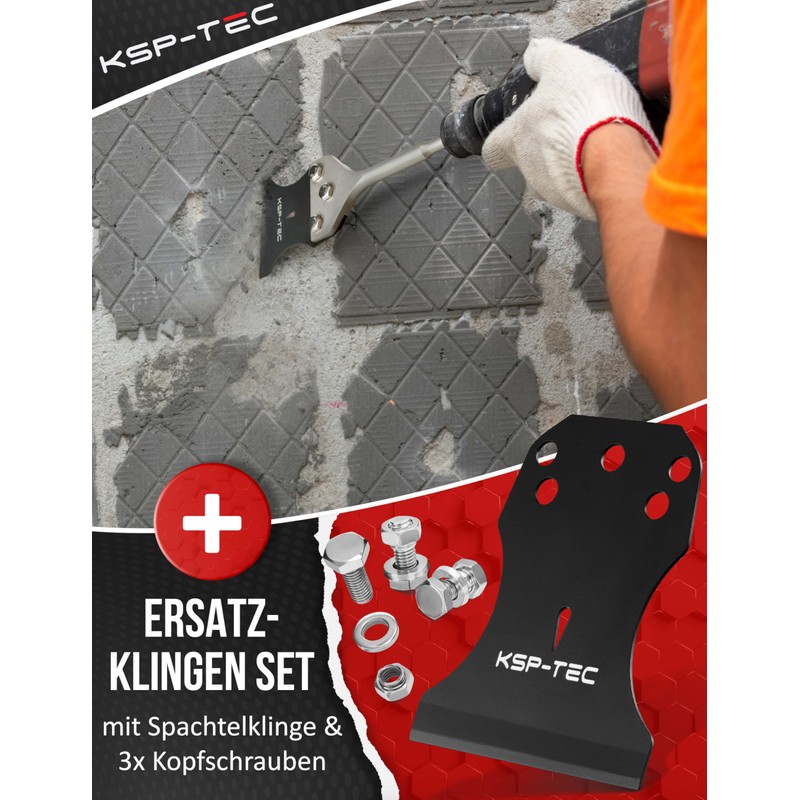 KSP-TEC® - SDS Plus Putty Chisel - Includes Replacement Blade