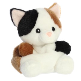 Aurora® Adorable Palm Pals™ Peebs Calico Cat™ Stuffed Animal - Fun Collectible Plush for Kids and Adult Collectors - Perfect for Decorating Rooms and Birthday Gifts - White 5 Inches