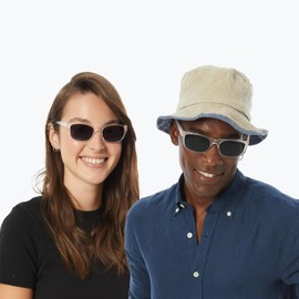 DresdenGO Polarised Sunglasses with UV Protection, Clear Frost, Large, Ultra Lightweight for Men & Women