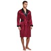 Tony & Candice Men's Satin Robe Lightweight Long Sleeve Silk