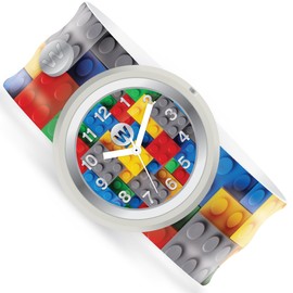 Watchitude: Slap Watch - Build Up - Brick Pattern, Kids Analog Watch, Water Resistance, 9" Silicone Slap Band, Interchangeable Face, Girl/Boy, Ages 5+