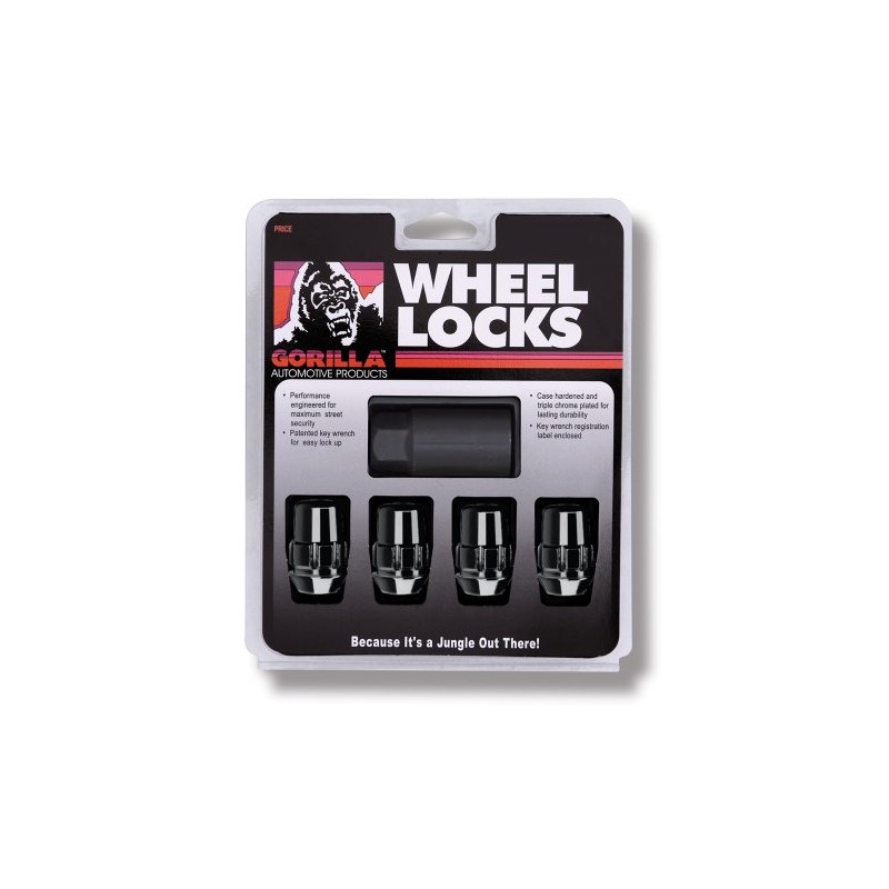 Gorilla Automotive 71631NBC Acorn Black Chrome Wheel Locks (12mm x