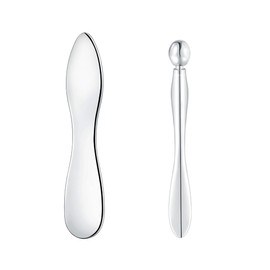 KOOBA Eye Cream Applicator and Cosmetic Cream Spatulas Spoon Reusable Roller Massager Tool Facial Wand Stick Skincare Accessories