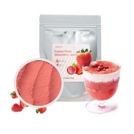 Mkostlich Freeze Dried Strawberries Powder, (3.52oz(100g) Strawberry Powder for Baking, Smoothies, Drinks, No Sugar Added