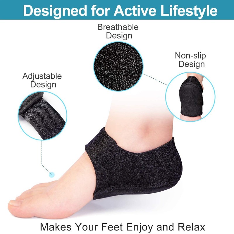 MIAYOHO Plantar Fasciitis Heel Cups for Heel Pain 【Updated Version】