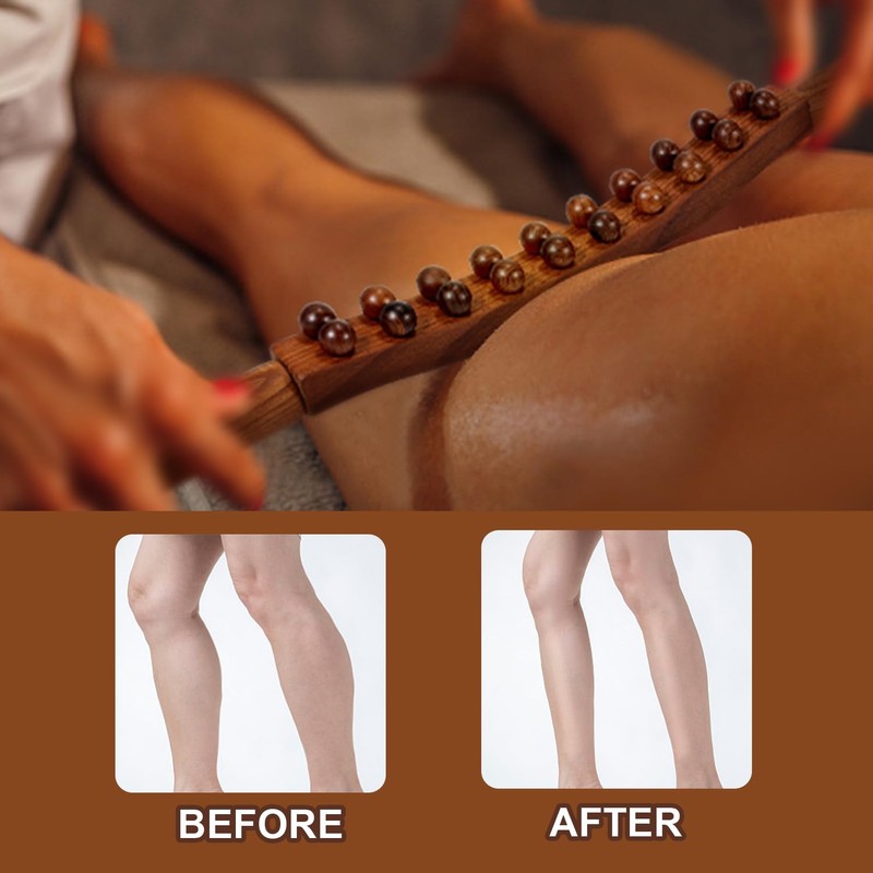 Wood Therapy Guasha Wood Stick Massage Tools, Lymphatic Drainage Massage