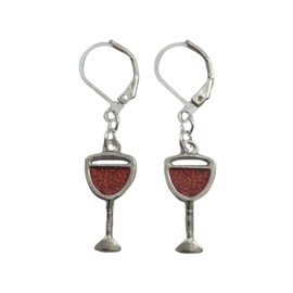 Wine Glass Earrings for Man Woman Red Wine Lover Jewelry