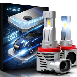 NINEO H11 Bulbs,H11 Fog Lights With Cooling Fans In-Line Wireless Plug-N-Play Powersports Accessory Light Bulb Pack of 2