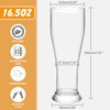 MICHELY Unbreakable Tall Pilsner Beer Glasses Set of 4 (16.5