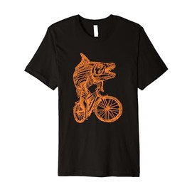 SEEMBO Tiger Fish Cycling Bicycle Bicycling Biking Ride Bike Premium T-Shirt