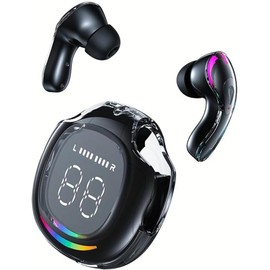 HYGMOCC AI Language Translator Earbuds, Supports 144 Languages,Online Translation Real Time,Earphone 3-in-1 Accents，Earbuds Perfect for Travel Business and Learning Voice Language Translator（Black）