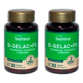 Pack 2 Prebioticos Y Clorofila, D-gelac + Fs Frasco - 30 Cap