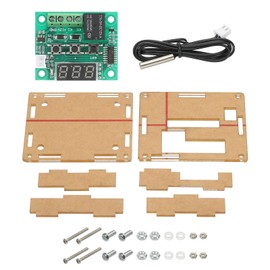 sourcing map 3 Pack XH-W1209 10A DC 12V Digital LED Temperature Controller Thermostat Heating and Cooling Control Switch with Clear Case for Fridge Greenhouse Farm, Blue