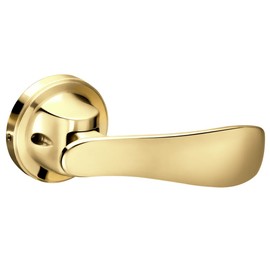 Yale P55313 Navis Paddle Lever, Hands-Free Opening – Push with Your Hip, Polished Brass