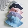 Bucket Hat Unisex 100% Cotton Smile Face Embroidery Reversible Hat