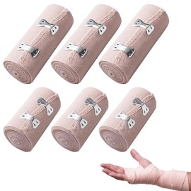 6 Stück Elastische Binde,Bandage,Verband,Bandagen,ElastischeBandage,Verbandsmaterial,Binden Verband,Elastische Medizinische Bandagen für Handgelenke, Knöchel und Knie.
