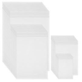 Pack of 100 Ziplock Bags, Small, 4 Sizes, Plastic Bags, Lockable Zip Bags, Small Bags with Zip Closure, Resealable Bags for Pack (40 x 60/60 x 90/80 x 120/100 x 150 mm)