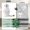 2-Pack E26 Light Socket Adapter - Converts Medium Screw Socket