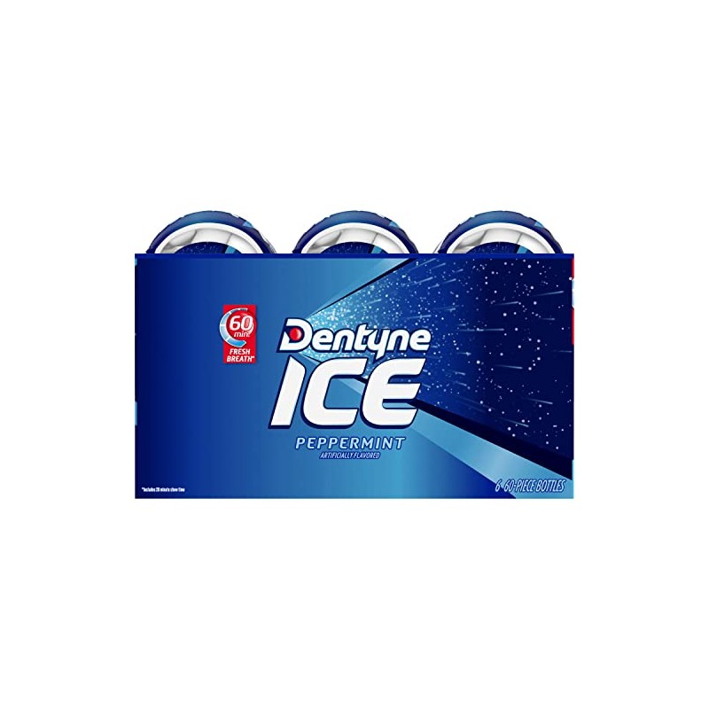 Dentyne Dentyne Ice Peppermint Sugar Free Gum, 6 Bottles of