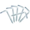 Shells 50PCS Silver Color Carbon Steel Metal Right-Angle Hooks 7