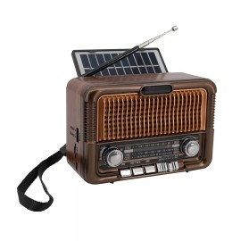QFX R-50 3-In-1 Rechargeable AM/FM/SW1 3-Band Solar Radio + USB/SD/TF Card