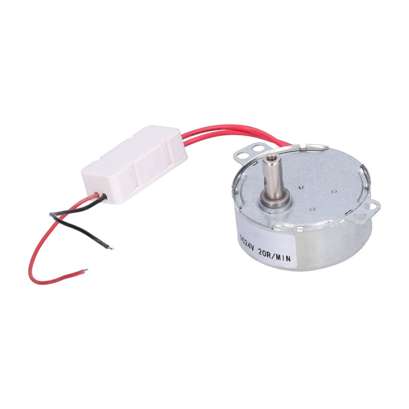 DC Motor 20RPM CCW/CW 4W 24V Horizontal Hole Tapping Shaft