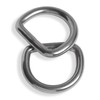 HEAVYTOOL D-Rings 40 mm x 6 mm Welded Stainless Steel