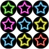 144 Reward Stickers 30mm Neon Stars for Teacher, Parent, Party
