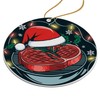 Steak Ornament Round Ceramic 3 inches - Juicy Steak with