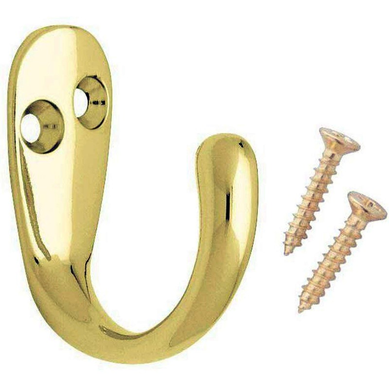 Fort Fasteners Robe Hooks Twin Chrome Plated Pack of 6