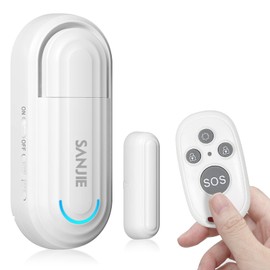 SanJie Door Alarm for Kids Safety with Remote, Door Chime Alarm Sensor When Door Opens for Home Security Dementia Patients Pool Apartment,Window Alarm Sensor, 0-120 dB Volume，Entry Alert Chime