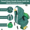 7 Inch Desk Goose Outfit Green Hoodie and Mini Backpack