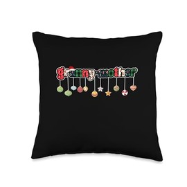 Wonderful Christmas Clothing Co Merry Mama, Granny-Mother Claus Christmas Funny Santa Hat Throw Pillow, 16x16, Multicolor