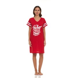 Lati Fashion 3 Pack Soft Cotton Nightgowns For Women V-Neck Cotton Pajamas For Women Night Gowns For Adult Women Size M-2X