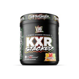 Vmi Sports Kxr Stacked Essential Pre Workout Powder - Energía, Concentración, Potencia y Bombeo - Fórmula de Máxima Absorción - Gran Sabor para Hombres y Mujeres - 30 Porciones (Gummy Bear)