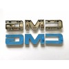 GMC 2 PC Front & Rear Emblem Chrome Black For