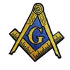 Freemason Flag Masonic Square and Compass Mason Embroidered Iron On