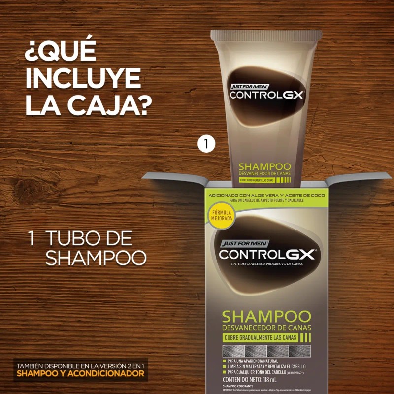 Kit Just For Men Desvanecedor Canas Gx + Barba Castaño