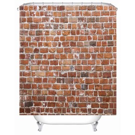 X-Labor Stone Motif Shower Curtain Waterproof Fabric Anti-Mould Includes 12 Shower Curtain Rings Washable Bath Curtain 180 x 200 cm Pattern B