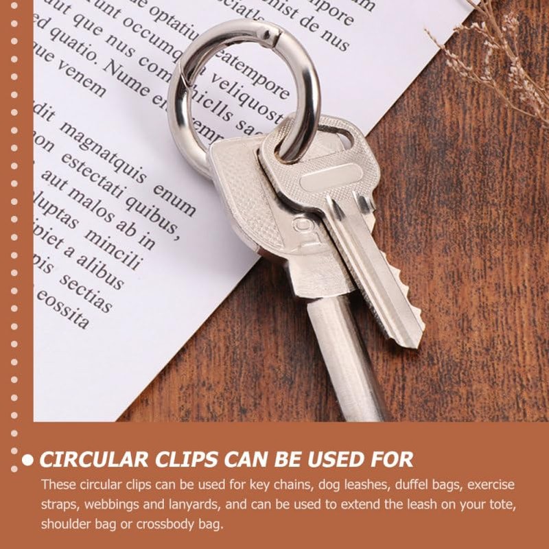 Tofficu 15pcs Key Rings - Metal Keychain Rings Keyring Ring