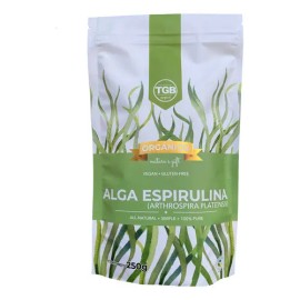 Alga Espirulina Orgánica Pura Polvo 250 G TGB SUPERFOODS                                                                                              