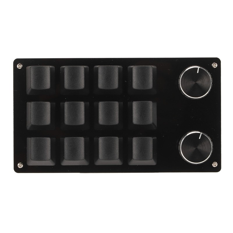 Mini 12 Key Keypad with 2 Knob Blue Switch DIY