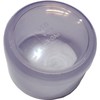 Clear PVC Pipe Fitting (bluish tint): End Cap, Schedule 40,