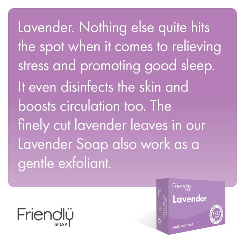 Friendly Soap Handmade Natural Lavender Soap - Relaxing, Indulgent, Exfoliating